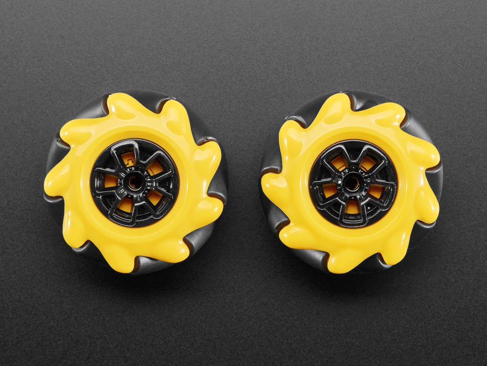 Mecanum Left and Right Wheel Pair 48mm Diameter TT Motor or Cross Axle Set