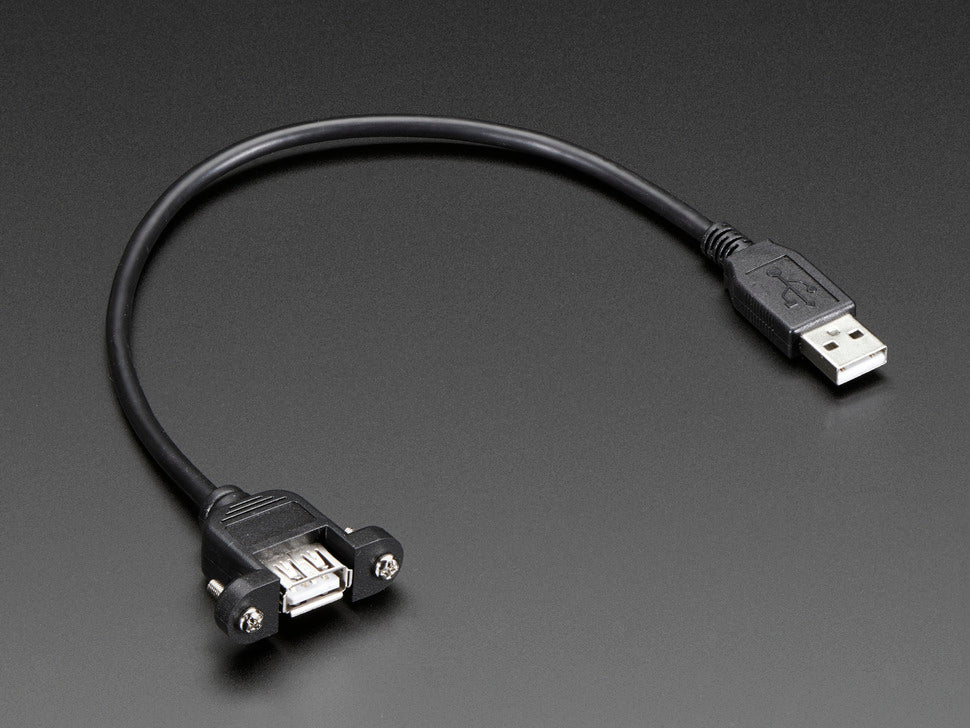 Panel Mount USB Cable A Male to A Female
