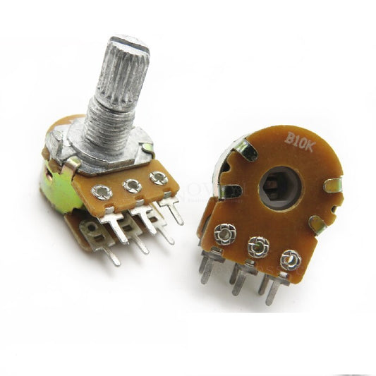 Potentiometer 6Pin Shaft WH148 Amplifier Dual Stereo 10K