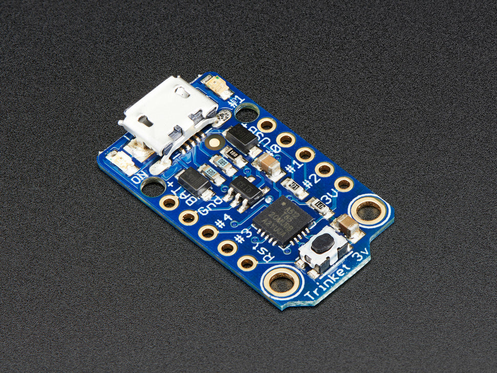 Trinket Adafruit Mini Microcontroller - 3.3V Logic - MicroUSB