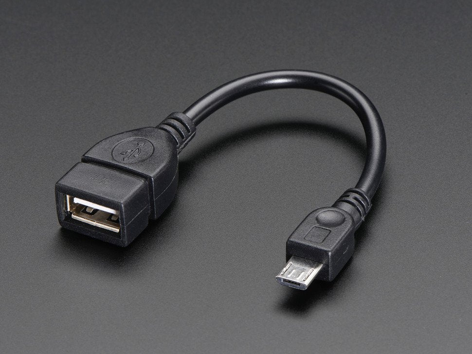 USB OTG Host Cable MicroB OTG male to A female