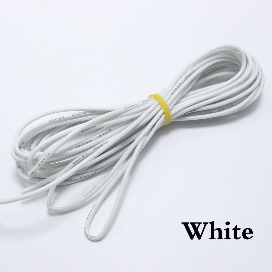 24AWG 0.2mm² White Hookup Wire - 10 Meter Roll