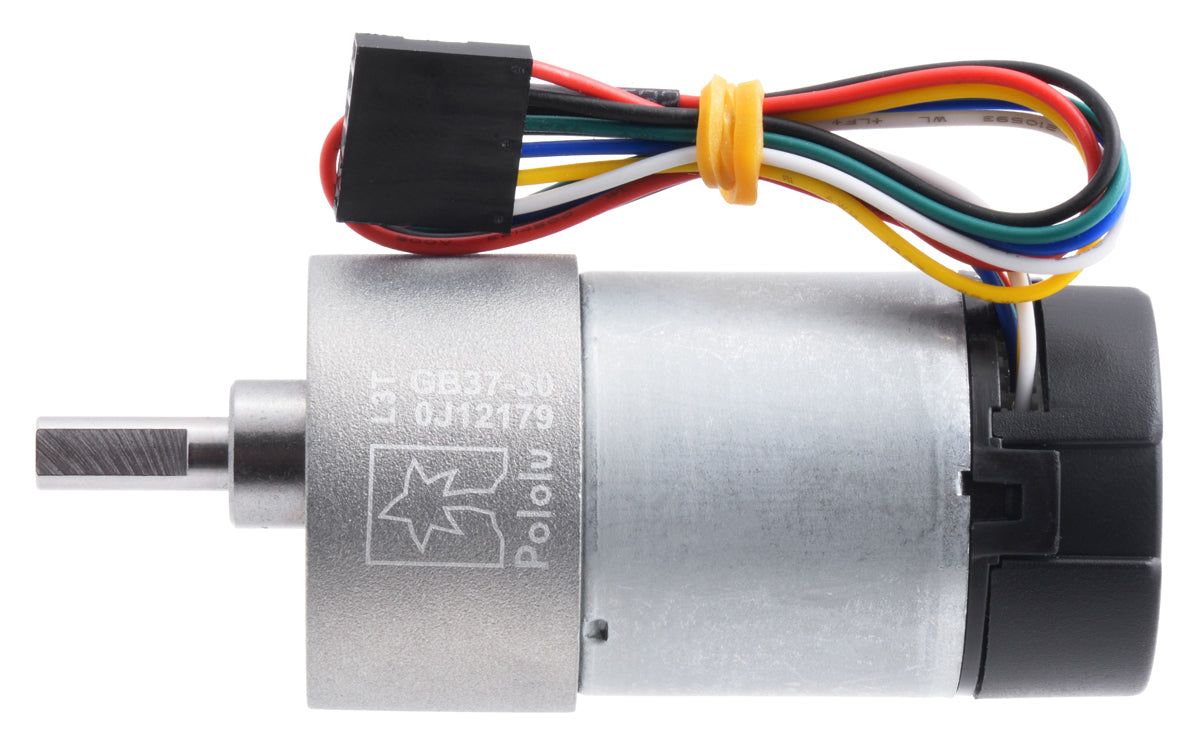 30:1 Metal Gearmotor 37Dx68L mm 12V with 64 CPR Encoder