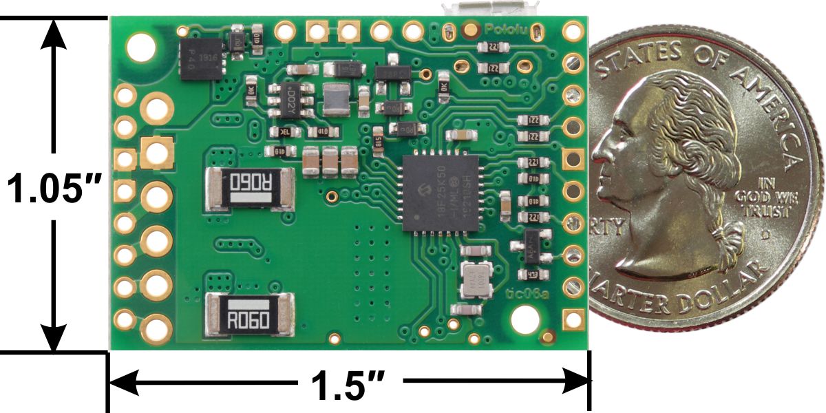 Tic 36v4 USB Multi-Interface High-Power Stepper Motor Controller (Connectors Soldered) - Pololu image 3