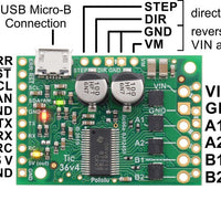 Tic 36v4 USB Multi-Interface High-Power Stepper Motor Controller (Connectors Soldered) - Pololu image 2