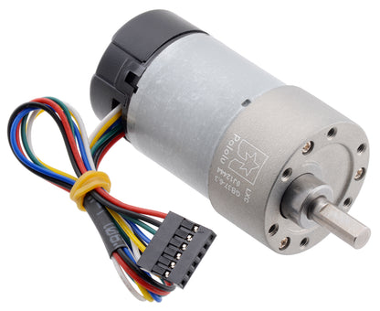 6.3:1 Metal Gearmotor 37Dx65L mm 12V with 64 CPR Encoder