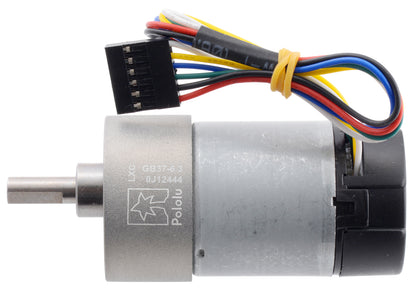 6.3:1 Metal Gearmotor 37Dx65L mm 12V with 64 CPR Encoder