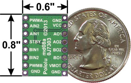 Pololu TB6612FNG Dual Motor Driver Carrier - Compact H-Bridge