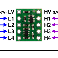 Logic Level Shifter, 4-Channel, Bidirectional - Pololu image 3