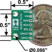 VL53L1X Time-of-Flight Distance Sensor Carrier with Voltage Regulator, 400cm Max - Pololu image 4