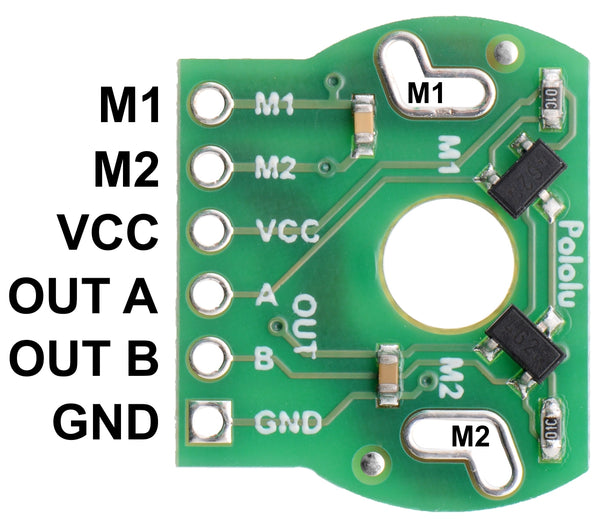 Magnetic Encoder Pair Kit for Mini Plastic Gearmotors, 12 CPR, 2.7-18V - Pololu