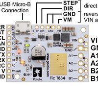 Tic T834 USB Multi-Interface Stepper Motor Controller - Pololu image 2