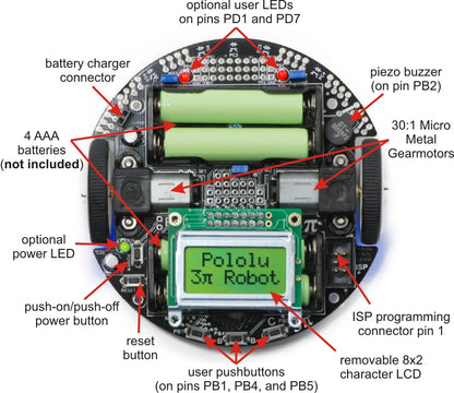 Pololu 3pi Robot Arduino Compatible ATmega328P with Reflectance Sensors TB6612FNG