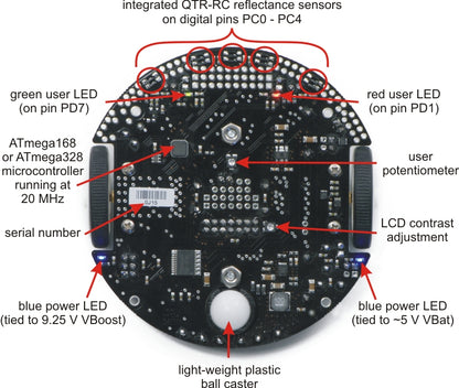 Pololu 3pi Robot Arduino Compatible ATmega328P with Reflectance Sensors TB6612FNG