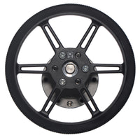 Pololu Multi-Hub Wheel w/Inserts for 3mm and 4mm Shafts - 80×10mm, Black, 2-Pack - Pololu image 4