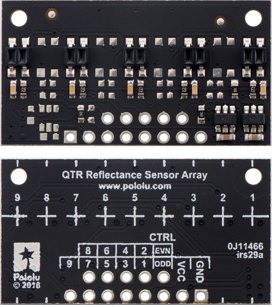Reflectance Sensor Array QTR-MD-05RC 5-Channel 8mm Pitch RC Output