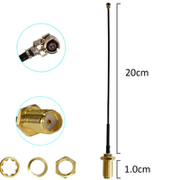 2.4G 2.5dBi Wifi Omni Directional Antenna with IPEX (u.FL) to SMA Male to Female Connector Adapter - circuitrocks