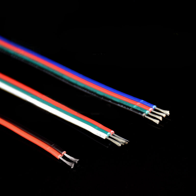 12V RGB 2/3/4 Cores LED Strip Extension Wire 1M