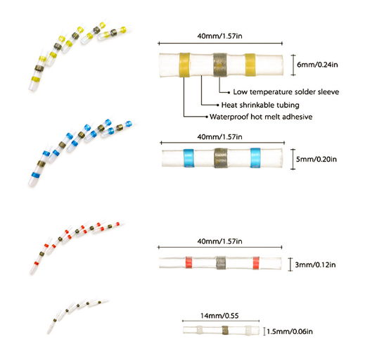 Waterproof Solder Ring Heat Shrink Tube Kit