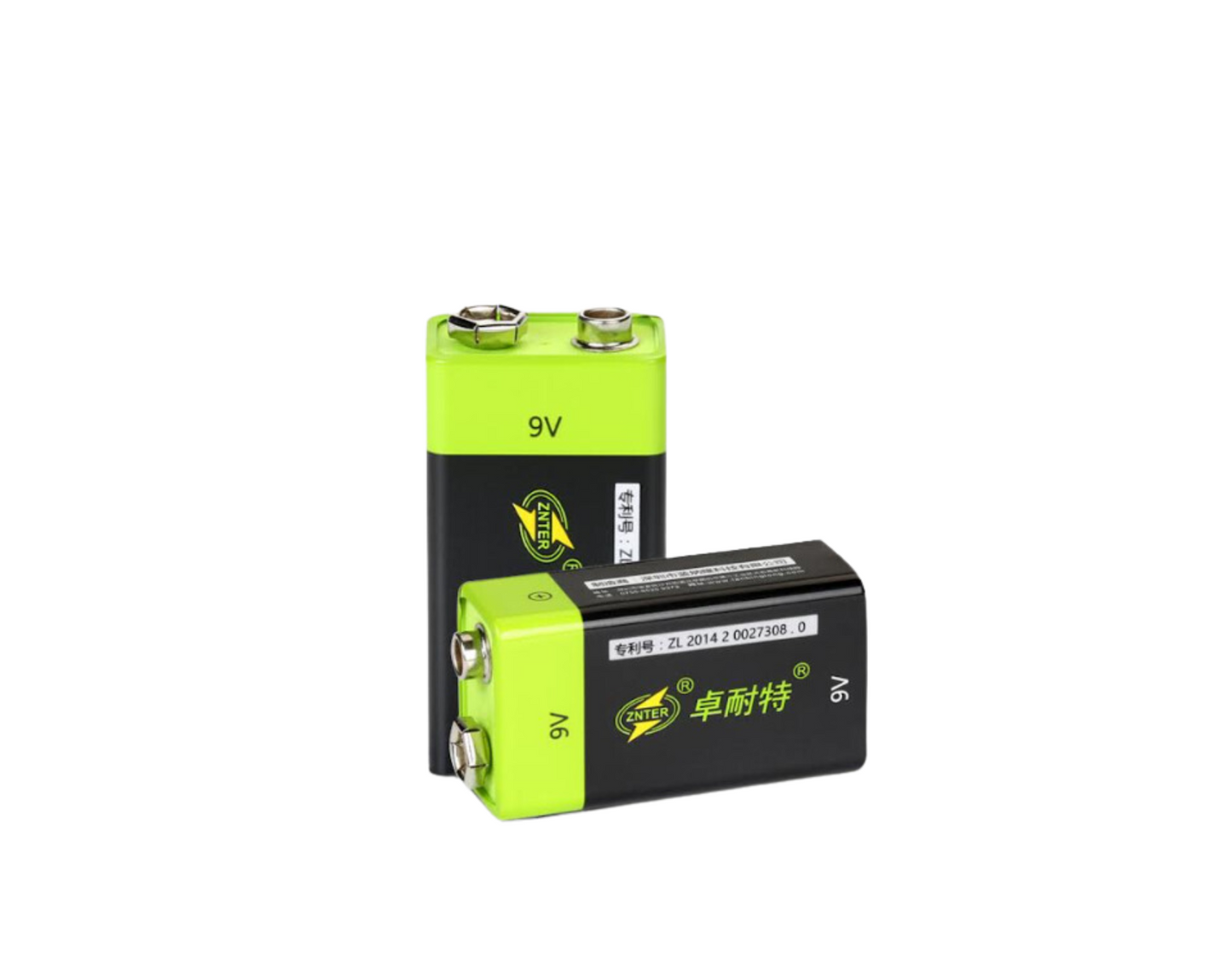 9V  600mAh USB Rechargeable Battery