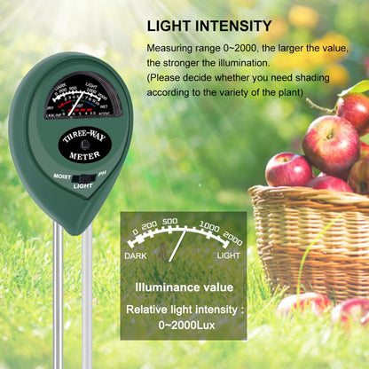 3 in 1 Soil Instrument Gardening Soil Tester Hygrometer / Measuring PH Meter / Illuminance
