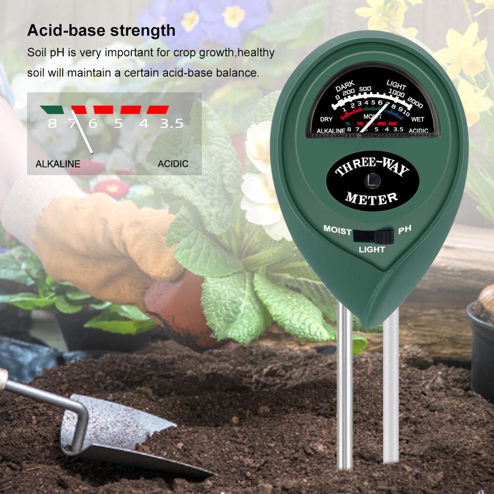 3 in 1 Soil Instrument Gardening Soil Tester Hygrometer / Measuring PH ...