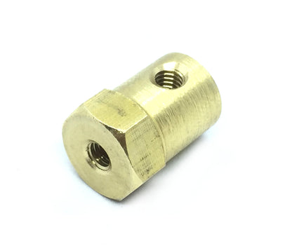 Coupling 3.17mm Hexagon Brass for Motor Shafts and Wheel