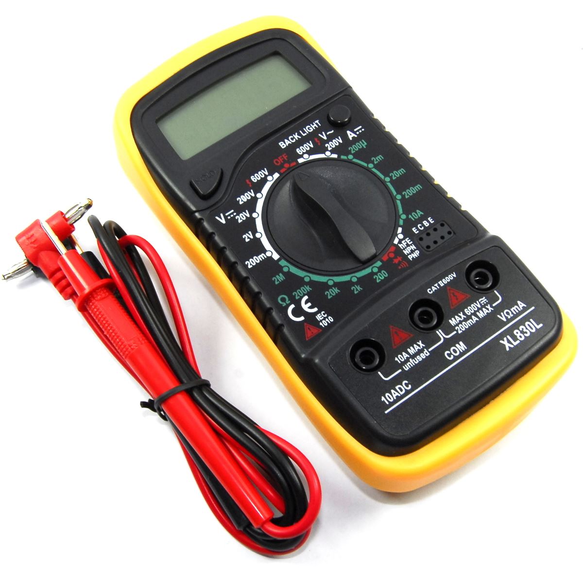 XL830 / AN8205C Digital Multimeter - Multi-Range LCD DMM
