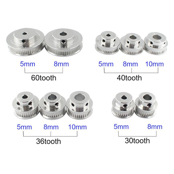 GT2 Timing Pulley 2Gt Bore Aluminium Gear Teeth - circuitrocks