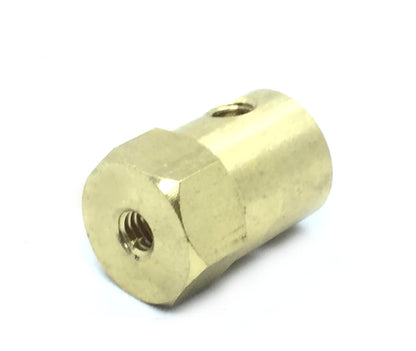 Coupling 8mm Hexagon Brass for Motor Shafts and Wheel