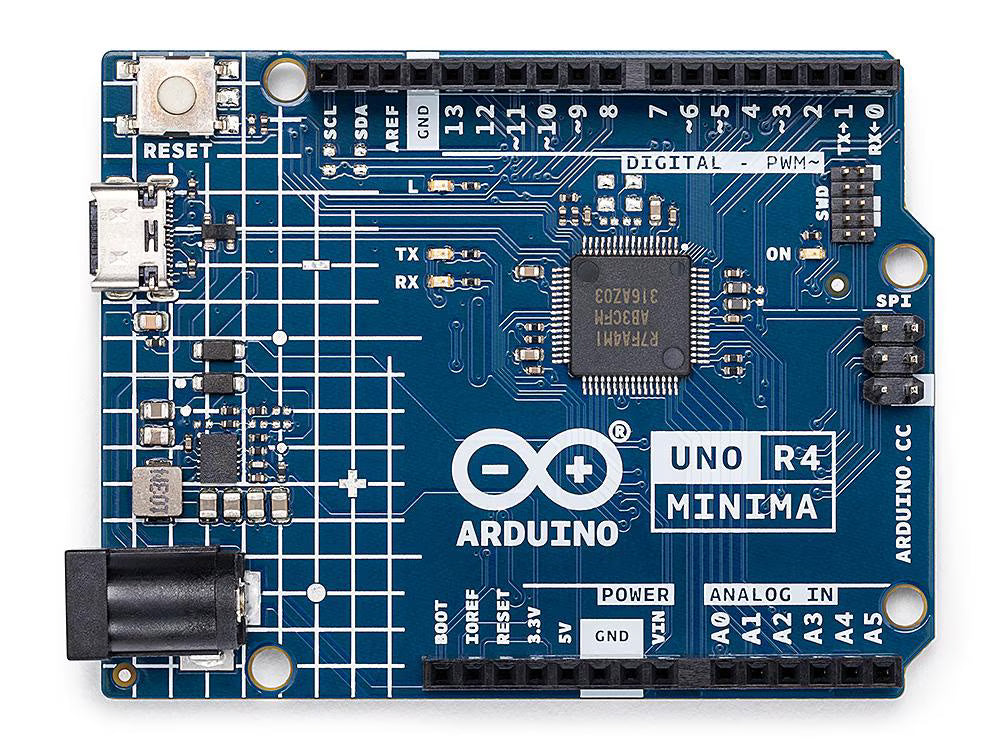 Arduino Uno R4 Minima – headers and I/O pins