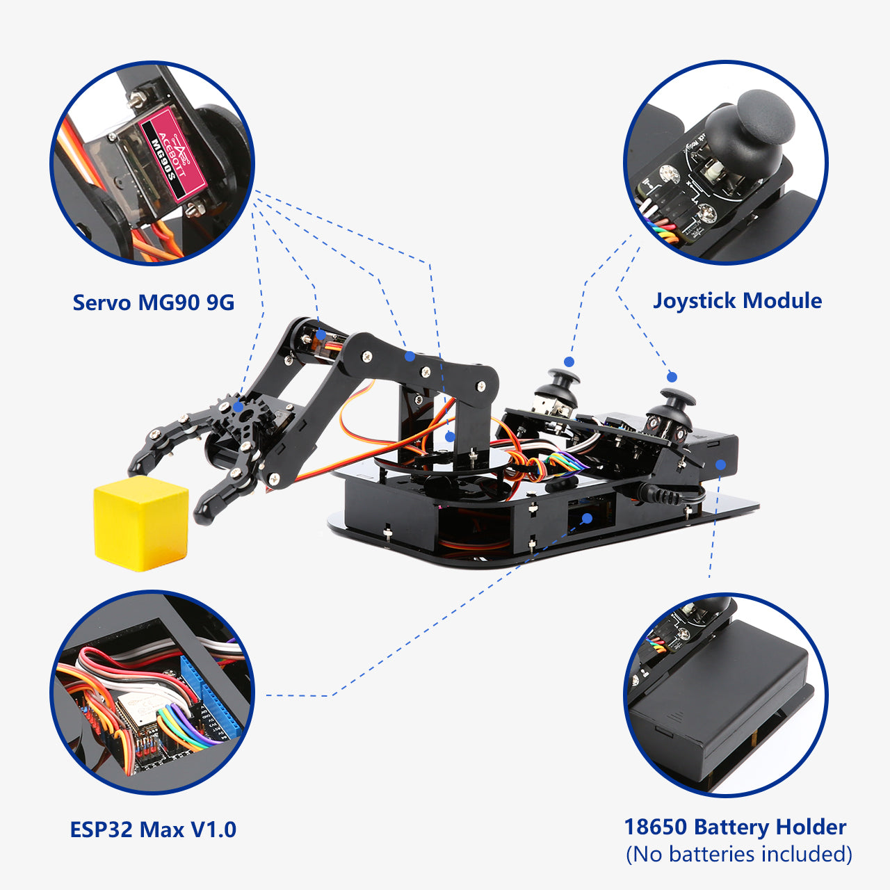 ACEBOTT  ESP32 4-DOF Robot Arm Kit