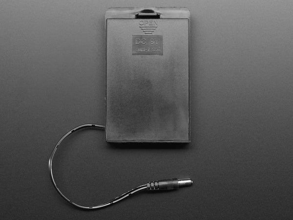 6xAA Battery Holder w/ 5.5x2.1mm DC Plug - 9V Output
