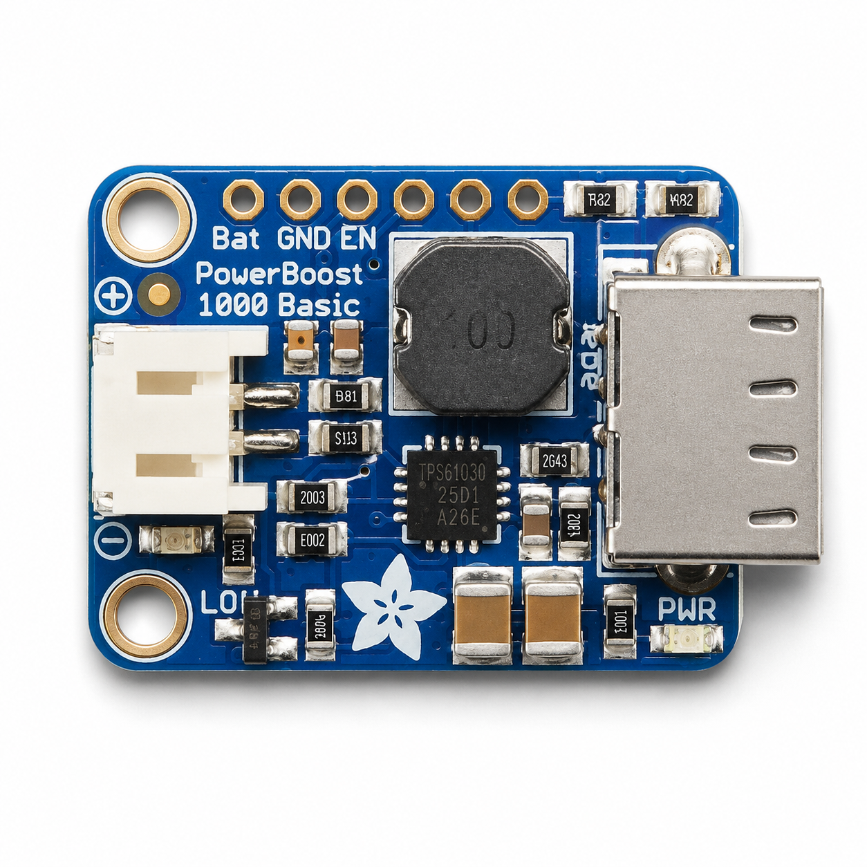 Adafruit PowerBoost 1000 Basic - 5V USB Boost 1A from 1.8V+