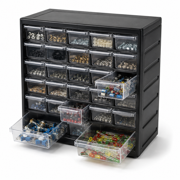 High Quality Plastic Stackable Storage Drawer For Electronic Parts Hardware Storage component drawer