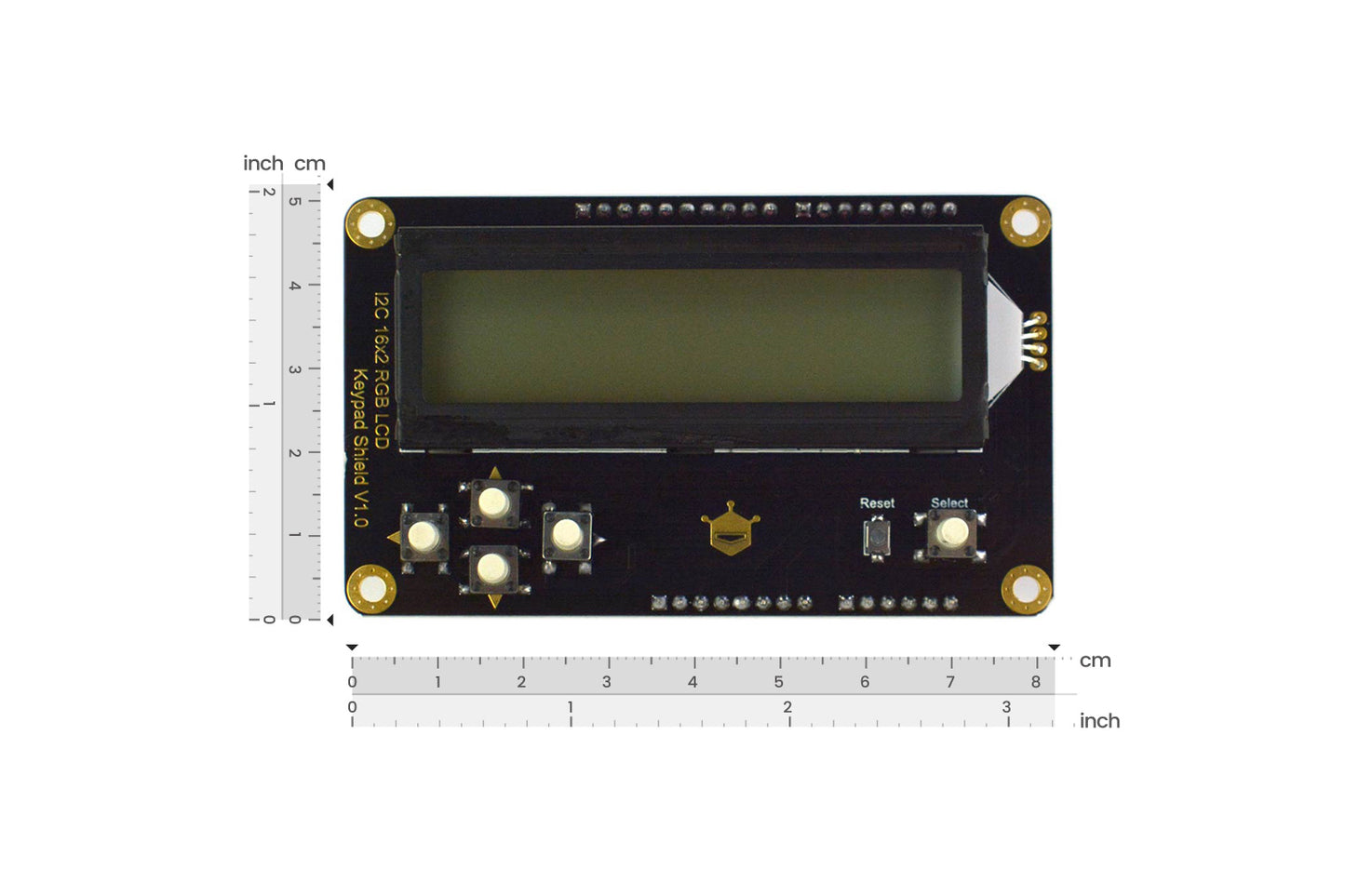 I2C RGB Backlight LCD 16x2 Display Module for Arduino (Black Text)