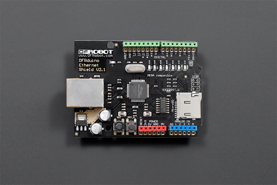 Ethernet Shield DFRduino V2.1 Supports Mega and Micro SD