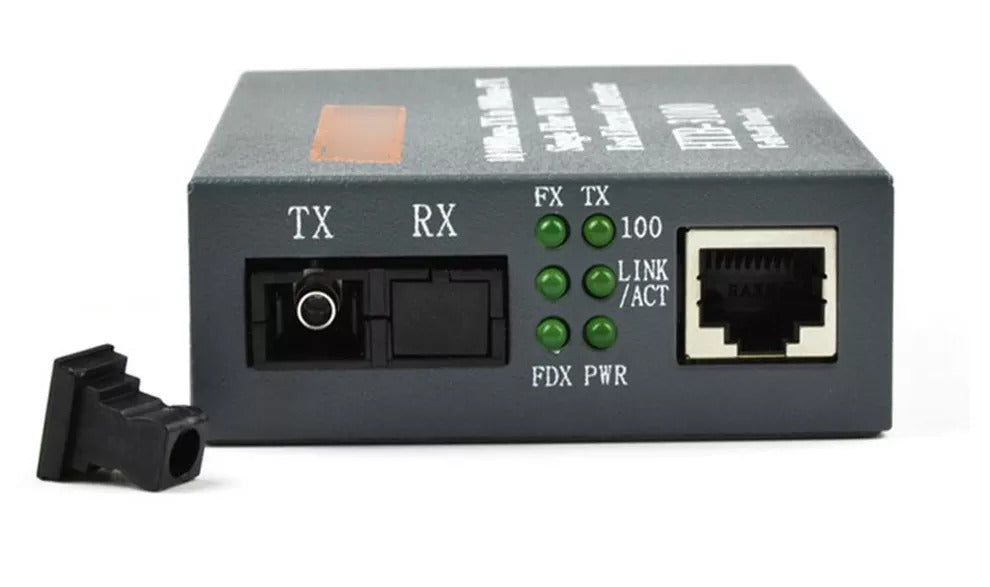 Media Converter HTB-3100 Fiber Optical Single Mode Single Fiber SC Port 20KM External Power Supply 10/100M