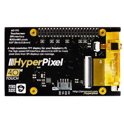 Pimoroni HyperPixel 4.0 - Hi-Res 800x480 Pi Display, Touch