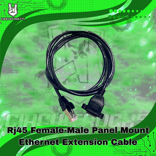 RJ45 Female-Male Panel Mount Ethernet Extension Cable