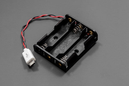DFRobot 3xAA Battery Holder w/ MicroUSB - FIT0362