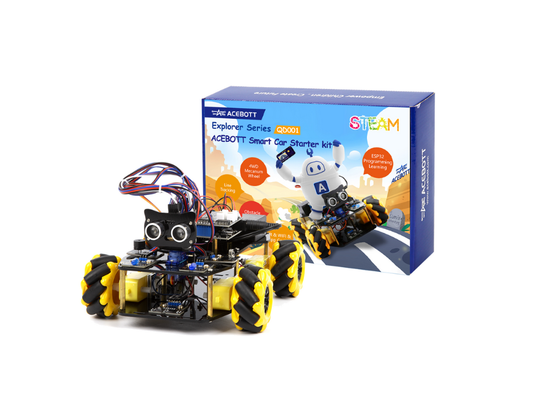 ACEBOTT ESP32 4WD Mecanum Wheel Camera WiFi STEM STEAM Programming Smart Robot Car kit