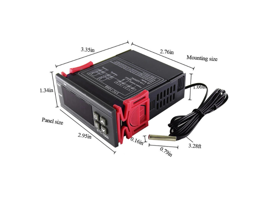 STC-1000 Digital Temperature Controller with Waterproof Sensor (AC 110-220V) - circuitrocks
