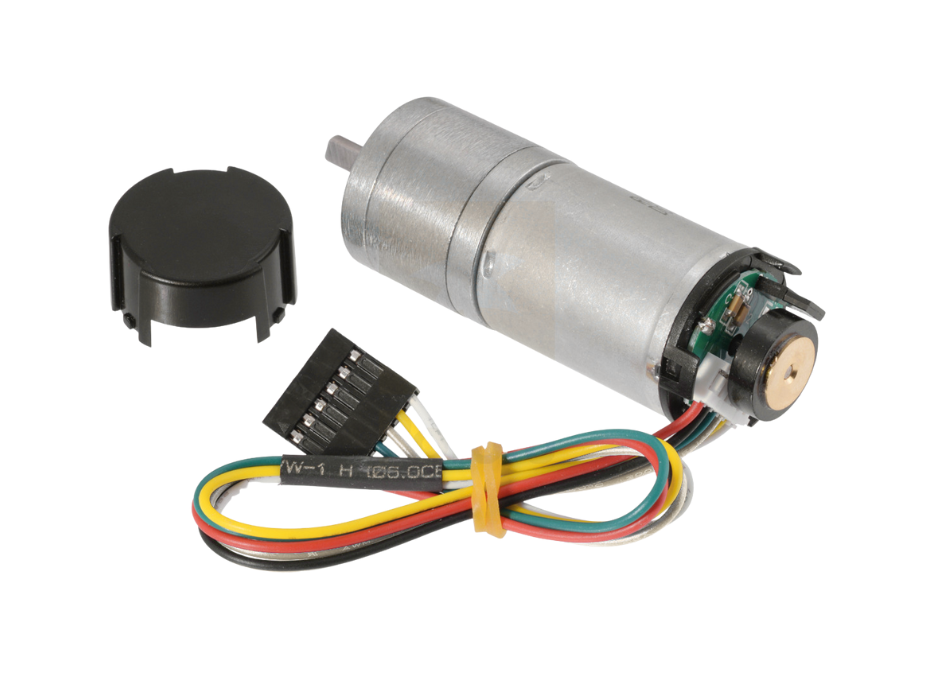 4.4:1 Metal Gearmotor 25Dx63L mm HP 12V with 48 CPR Encoder