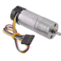 4.4:1 Metal Gearmotor 25Dx63L mm HP 12V with 48 CPR Encoder - Pololu