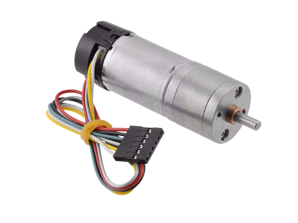 4.4:1 Metal Gearmotor 25Dx63L mm HP 12V with 48 CPR Encoder - Pololu