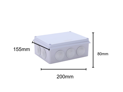 Waterproof Junction Box – IP55 and IP65 Electrical Cable Enclosure, ABS Plastic Dustproof Outdoor Case