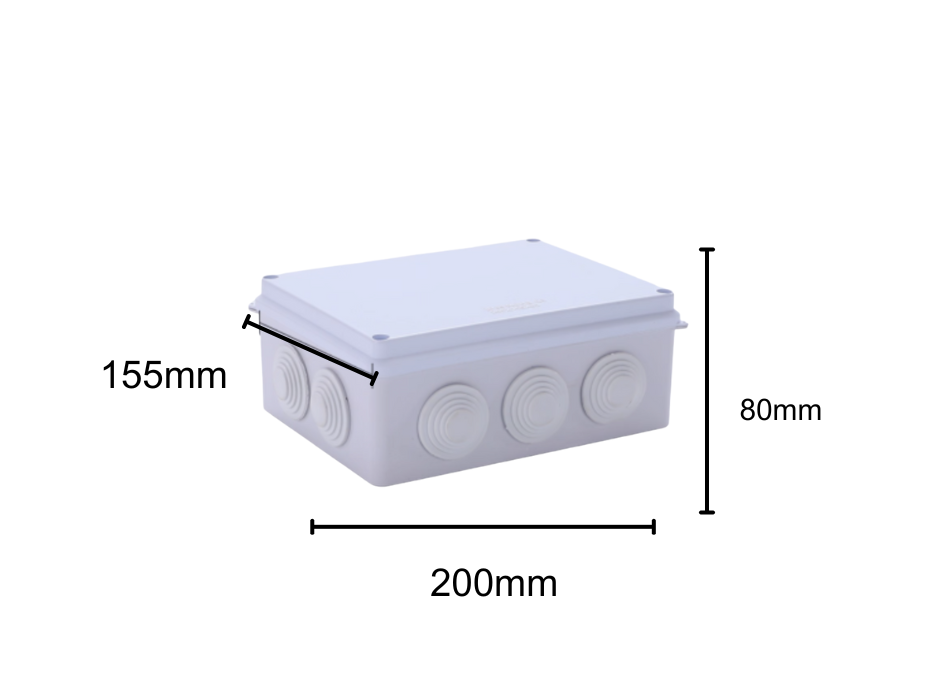 Waterproof Junction Box – IP55 and IP65 Electrical Cable Enclosure, ABS Plastic Dustproof Outdoor Case