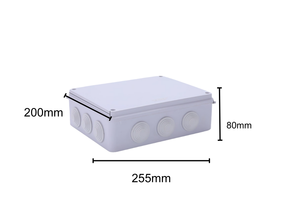 Waterproof Junction Box – IP55 and IP65 Electrical Cable Enclosure, ABS Plastic Dustproof Outdoor Case