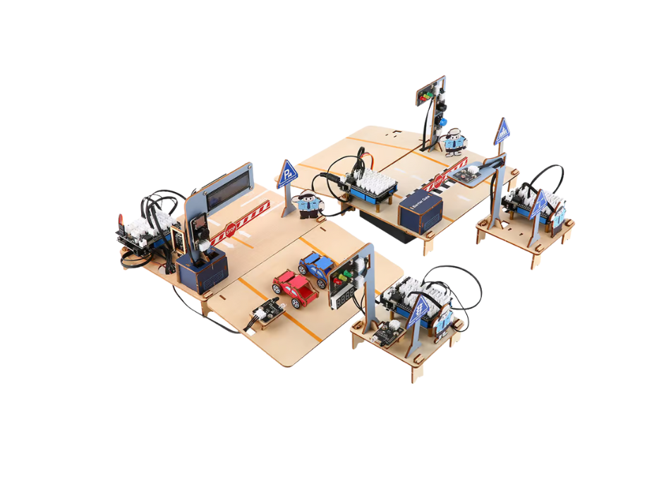 ACEBOTT QE036 Intelligent Transportation Display Kit with Sandbox Map – Year 1 | ESP32 STEM Education Kit (5 Projects)